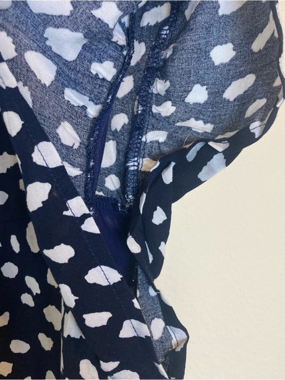KIRUNDO Navy Abstract Print Babydoll Dress XXL Flowy - Picture 4 of 10